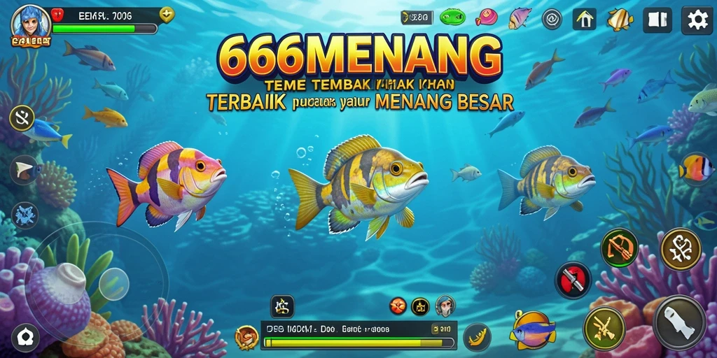 Tangkapan layar dari gameplay seru dalam game Tembak Ikan 666MENANG.
