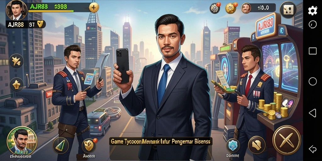 Screenshot utama AJR88 menampilkan gameplay Tycoon yang menarik.