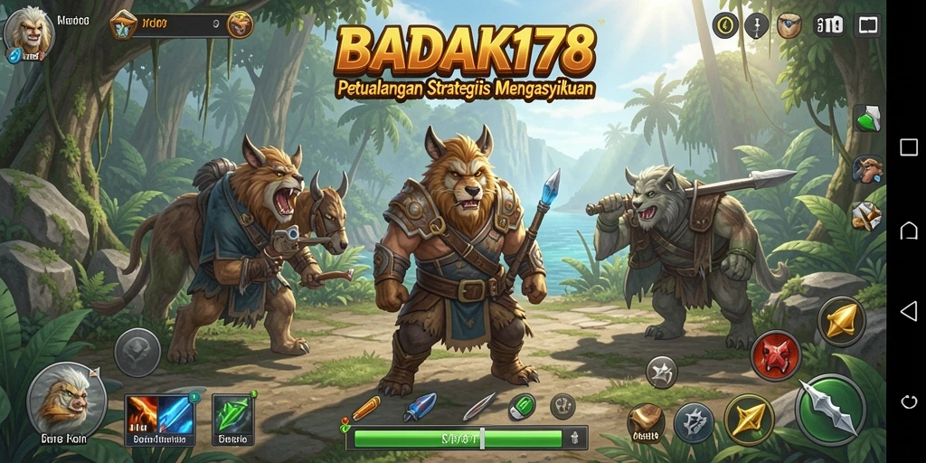 Tangkapan layar menunjukkan aksi strategis dalam game BADAK178.