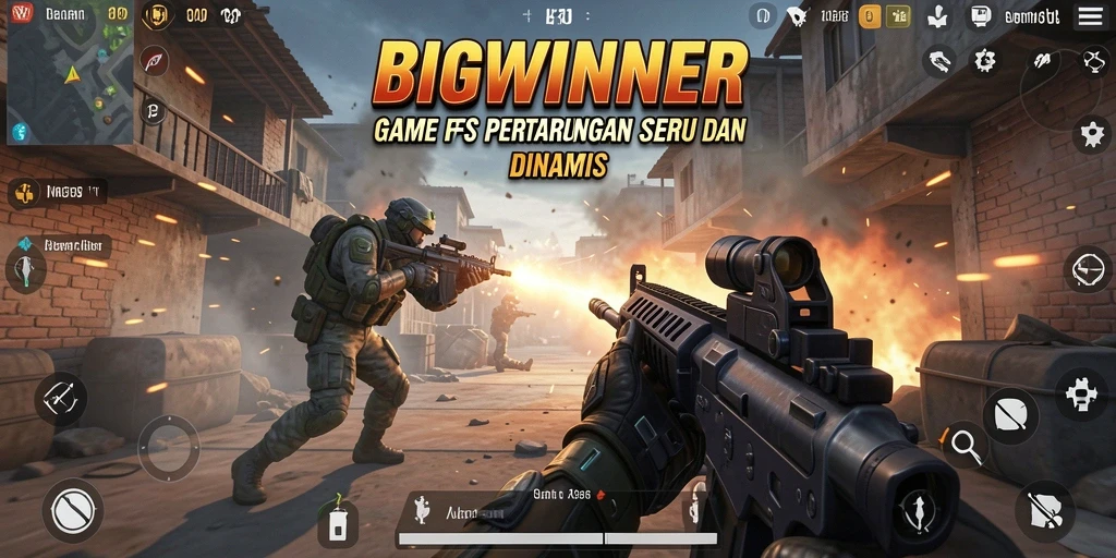 Screenshot gameplay menunjukkan aksi menegangkan di BIGWINNER.
