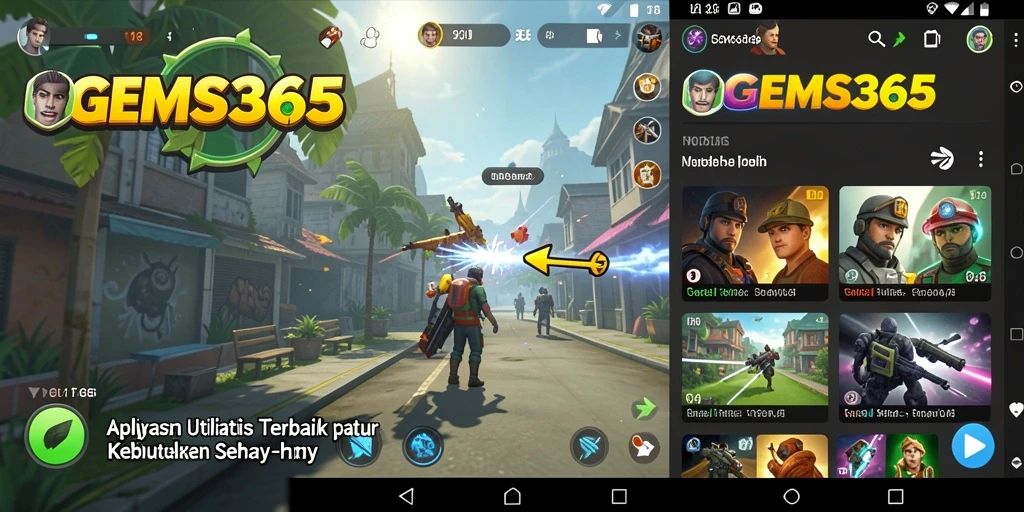 Tampilan antarmuka GEMS365 yang user-friendly dan intuitif.