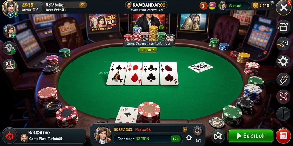 Screenshot RAJABANDAR88 menampilkan keseruan bermain Poker secara online.