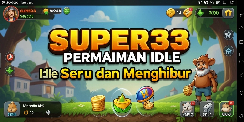 Screenshot dari gameplay SUPER33 dengan elemen Idle yang menarik.